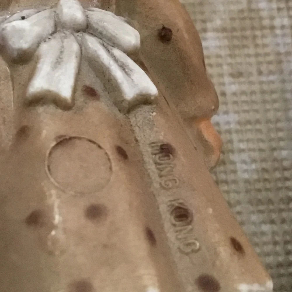 Two Vintage Girl Ornaments Made In Hong Kong
